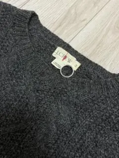 90's J.CREW 巨人タグ　M アランニット　フィッシャーマンニット