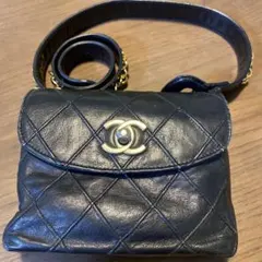 CHANEL ブラック キルティング ボディバッグ Chanel ブラック キルティング ボディバッグ