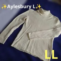 ✨Aylesbury ✨wool100%✨ タートルネック✨ 長袖ニット✨ LLのサムネイル