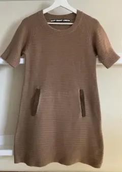 MARY QUANT LONDON マリークワント　ニットチュニック　キャメル