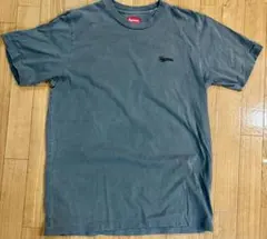 Supreme Tシャツ グレー L ロゴ 刺繍 半袖 シュプリーム