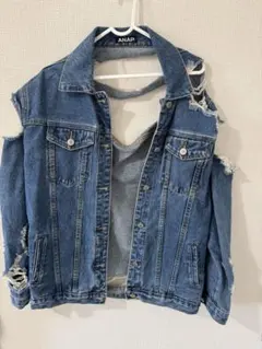 ANAP ダメージデニムジャケット