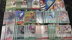 ワンピースカード 青緑ルフィ デッキ ギャルディーノ バギー 4枚 優勝