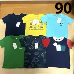 ベビー　半袖Tシャツ　90サイズ　コットン100％　6枚セット　②