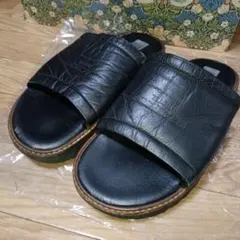 未使用 DAIRIKU ダイリク ブラック レザー スライドサンダル dairiku ダイリク レザーサンダルの通販 by りっくん's shop｜ラクマ