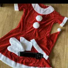 サンタ コスプレ衣装 フリース 4点セット レディース