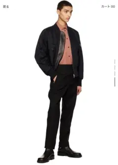 期間限定特別値下げJILSANDER ボンバージャケット　極美品　294800円 Jil Sander】カーフスキントリム ジッパー ボンバージャケット (Jil