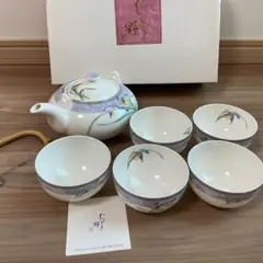 むらさき野　HOYA 煎茶器セット　急須・湯呑5客　茶器揃