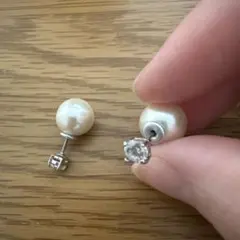 キュービックジルコニア　パールピアス