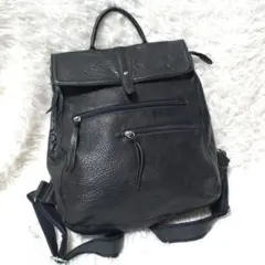 カワカワ リュック 2WAY ショルダーバッグ ロック式金具 レザー