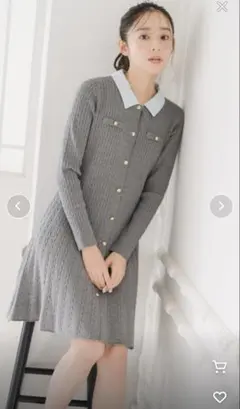 ミッシュマッシュ　襟付きワンピース