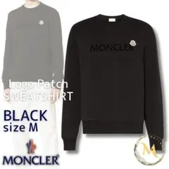 新品未使用☆MONCLER Letteringlogo スウェット M 黒色