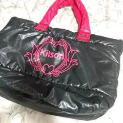 美品キットソントートバッグブラック黒ピンクナイロンエナメル風スクバ Y2K00sのサムネイル