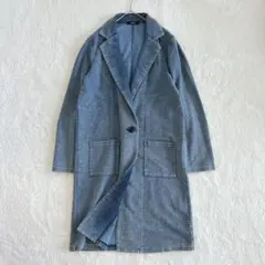CASSE キャッセ　ヴィンテージ　春コート　ジャケット　デニム風　ブルー