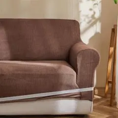 ☆ソファーカバー 2人掛け 肘付き 無地 北欧風 ストレッチ フィットタイプ