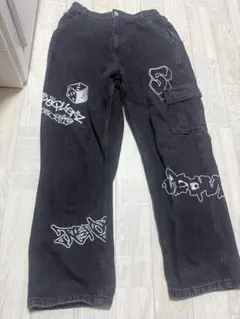 XLARGE 刺繍 デニムパンツ ブラック 30インチ - メルカリ