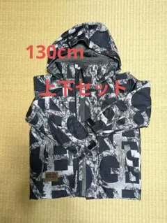 cosby 子供用 スキーウェア ブラック/グレー 130cm 上下セット