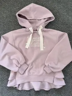 Mezzo Piano 薄紫色 フリル付きパーカー