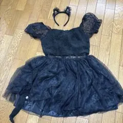 猫耳コスチューム 黒 フリーサイズ