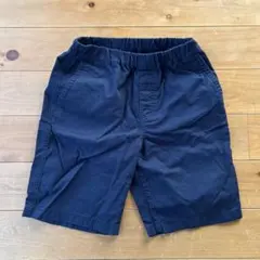 ユニクロ　ネイビー ハーフパンツ ゴムウエスト　140