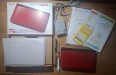 【ほぼ未使用】Nintendo 3DS LL 赤 本体 +充電器セット