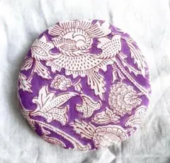 【24H限定価格】フリーポット マット 1点 ꕥ 丸 インド綿 ブロックプリント