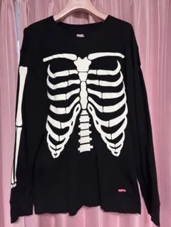 Hanes スケルトンプリント 長袖カットソー M Supreme × Hanes スケルトン サーマル ロンT ブラック M - メルカリ