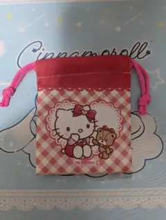 ハローキティ プチ巾着 ギンガムチェック