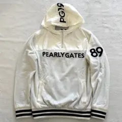 パーリーゲイツ　異素材パーカーブルゾン　ゴルフ　ストレッチ　ホワイト　XL