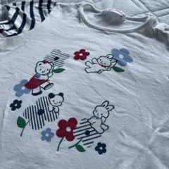 【美品】 familiar 女の子パフスリーブTシャツ 120cm