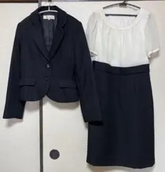 大人可愛い　入学式・卒業式　セレモニースーツ  黒 11号　リボン