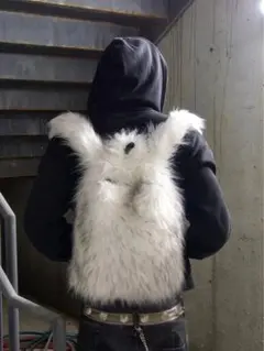 ブルーファリュック Blue fur backpack opium y2k - メルカリ