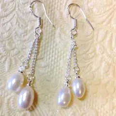 天然パールピアス