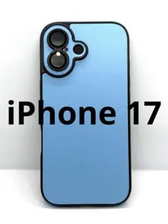 iPhone17 ケース　レザー　ライトブルー　レンズ保護　新品 未使用　934
