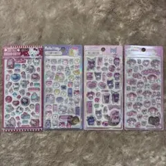 【正規品】日本未発売！クロミ マイメロ キティ　3D立体シール　4枚セット