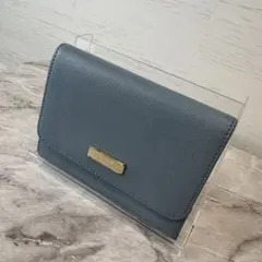 FURLA フルラ 三つ折り財布 ブルー ロゴプレートのサムネイル