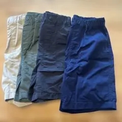 ユニクロ　ハーフパンツ 4色セット (ベージュ、ブラック、カーキ、ネイビー)
