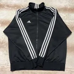 古着　adidas アディダス ジャージ トラックジャケット ブラック 3ライン