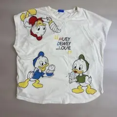ヒューイ・デューイ・ルーイ ノースリーブTシャツ ホワイト