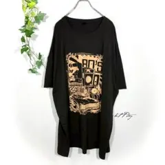 シーイン 2XL シャツチュニック ブラック 80'sレトロ 車オーバーサイズ