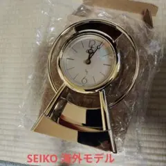 【新品レア海外モデル】SEIKO セイコー置時計 ゴールド 鳥マーク 振り子時計のサムネイル
