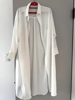 Samansa Mos2 blue ホワイト ロングシャツ Mのサムネイル