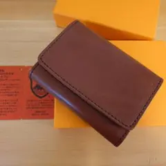 【未使用品】定価:4,950円 栃木レザー 名刺入れ カードケース チョコ 茶色