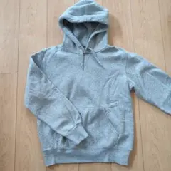 GU　 メンズ　裏起毛スウェットフード付きパーカー　グレー　Sサイズ