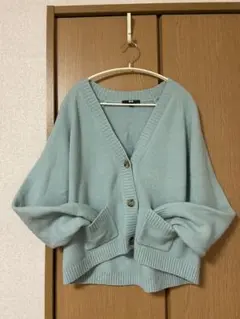 ミントグリーン Vネック カーディガン