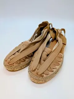 NAGUISA ナギサ 編み込み エスパドリーユ サンダル 38（24センチ）