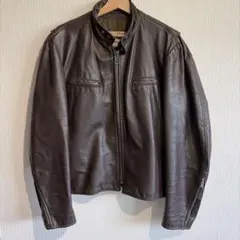 70s sears シアーズ　レザー　シングル　ライダース　古着　ヴィンテージのサムネイル