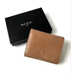 28,600円新品箱付【ポールスミス】インカスレザー 三つ折りミニ財布 ピンク