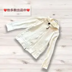 日本製❗️【南京豆印】綿100％ジップジャケット2オフホワイト