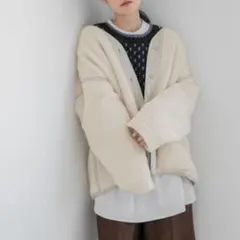 LOWRYS FARM パイピングボアジャケット フリーサイズ アウター 冬 春